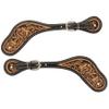 Reinsman Circle Y Men's Blooming Wild Adjustable Durable Vintage Leather Spur Straps with Western Style & Floral Tooling | Versatile Horse Tack for Barrel Racing & Leisure Riding view 1
