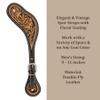 Reinsman Circle Y Men's Blooming Wild Adjustable Durable Vintage Leather Spur Straps with Western Style & Floral Tooling | Versatile Horse Tack for Barrel Racing & Leisure Riding view 2