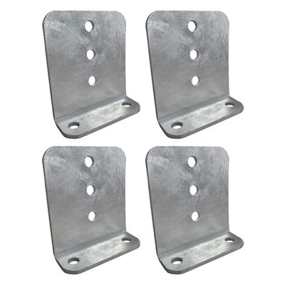 4 Pack 6" Galvanized L-Type Boat Trailer Bunk Bracket, Heavy Duty (4)