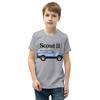 1974 International Scout II Vintage Truck Youth Short Sleeve T-Shirt Athletic Heather view 1