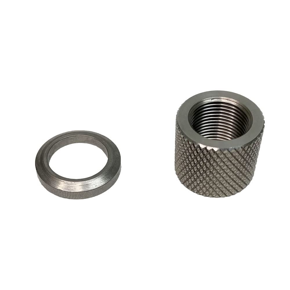 1/2" x28 Thread Protector with 1/2-28 Crush Washer (Silver)
