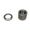 1/2" x28 Thread Protector with 1/2-28 Crush Washer (Silver) view 1