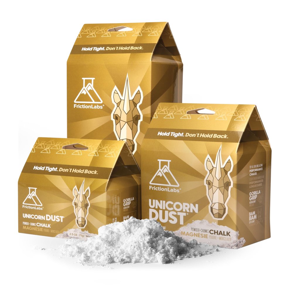 Friction Labs Unicorn Dust 12oz - Fine Texture - The New Standard in Chalk for Rock Climbing, Crossfit, and Powerlifting, Now with 100% Recyclable Packaging!