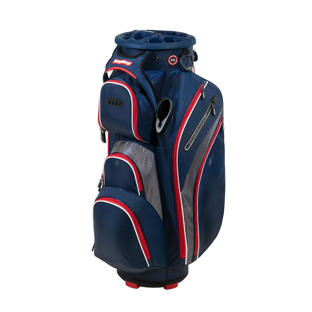 Bag Boy Revolver XP Golf Cart Bag, 14 Way 360 Rotating Top with Full Length Individual Dividers, External Putter Tube, 9 Pockets