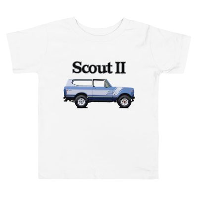 1974 International Scout II Vintage Truck Toddler Short Sleeve Tee White