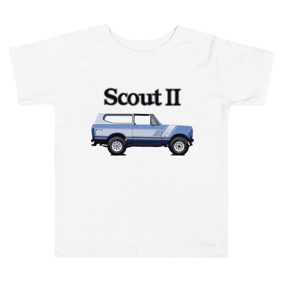 1974 International Scout II Vintage Truck Toddler Short Sleeve Tee White