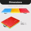 BalanceFrom 6x2 Feet 3-Panel Folding Gymnastics Mat  2-Inch Thick Pad with Vinyl Surface and Carrying Handles for Tumbling, Yoga, Pilates, Home Workouts, and Martial Arts view 2