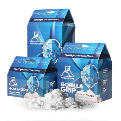 Friction Labs Gorilla Grip 12oz - Chunky Texture - The New Standard in Chalk for Rock Climbing, Crossfit, and Powerlifting, Now with 100% Recyclable Packaging!