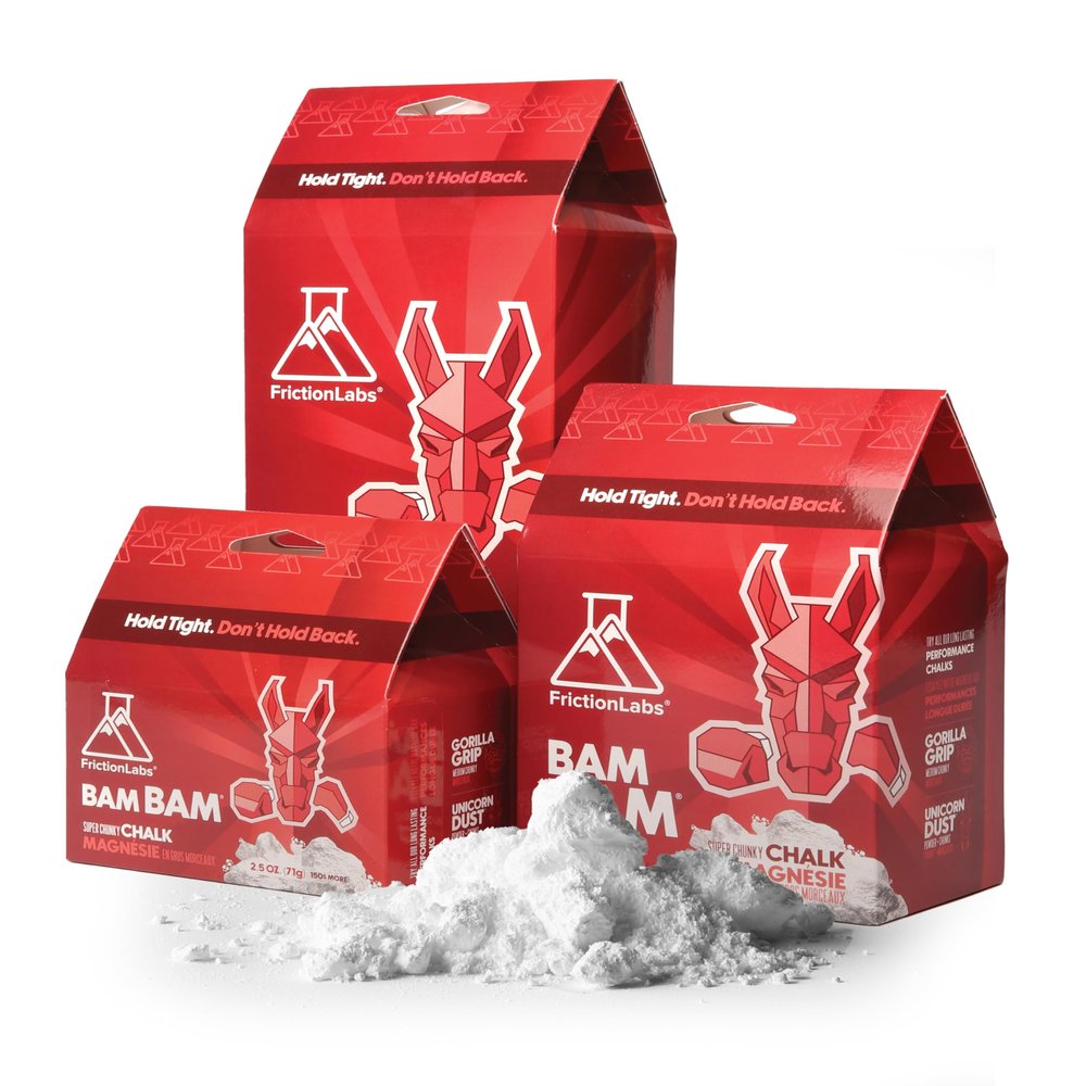 Friction Labs Bam Bam 12oz (340g) - Super Chunky Texture - The New Standard in Chalk for Rock Climbing, Crossfit, and Powerlifting
