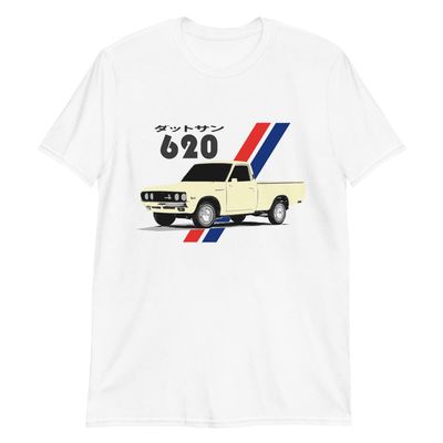 1972 Datsun 620 Vintage Japanese JDM Pickup Truck T-Shirt White