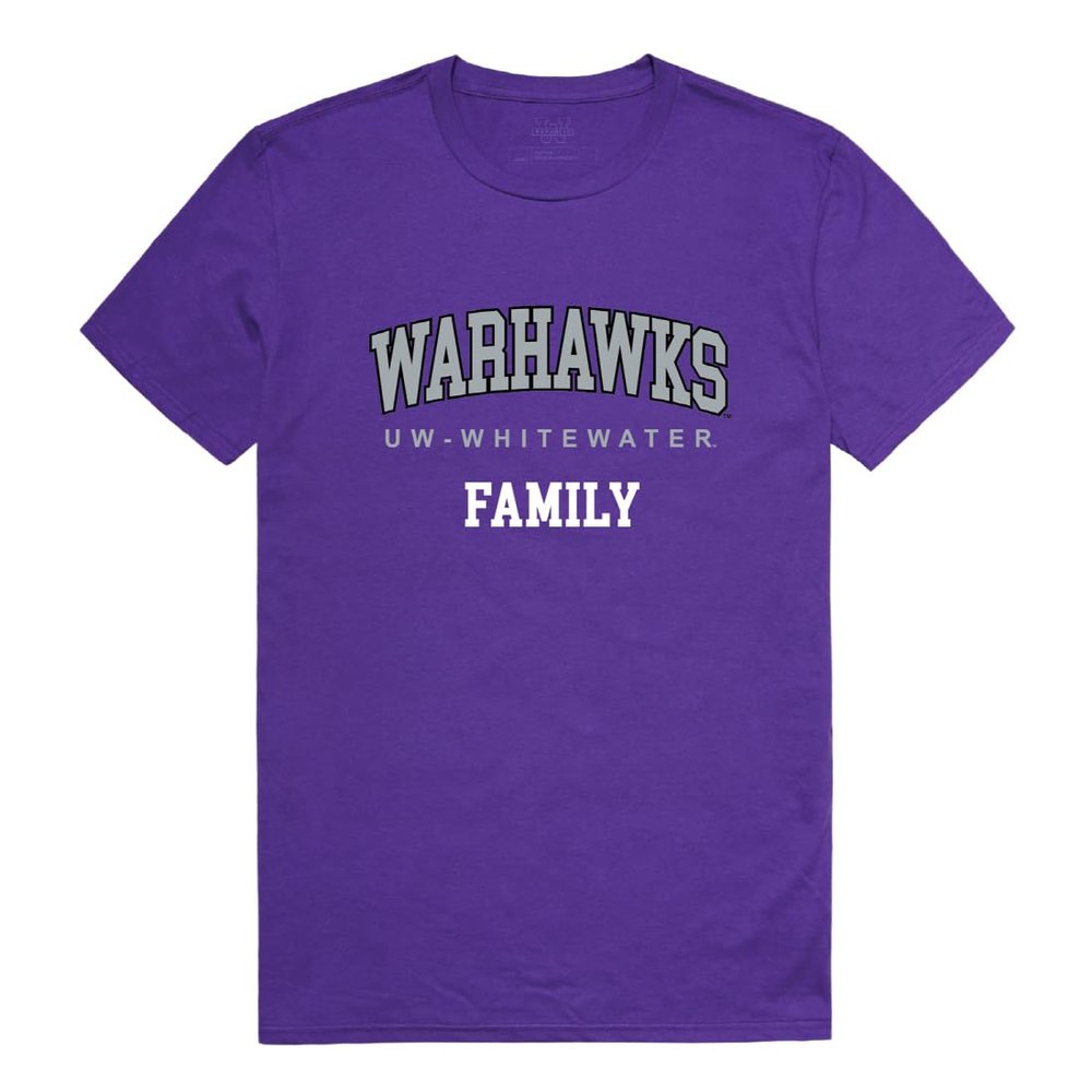 University of Wisconsin-Whitewater Warhawks Family Tee T-Shirt - Pruple, X-Large