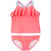 Carter's Girls' 2-Piece Swimwear Set (as1, Age, 4_Years, Orange Ruffle/Cross Strap) view 1