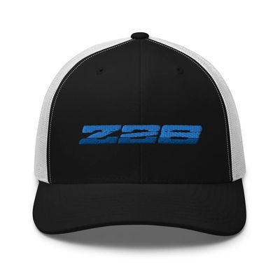 1985 1986 Camaro Z28 Blue Retro 80s Aesthetic Custom Car Club Trucker Cap Snapback Hat