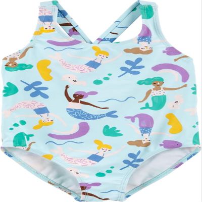 Carter's Girls Swimsuit (as1, Age, 3_Years, Mermaid/Blue)