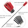 AMEYXGS Archery Flu flu Arrows and Judo Arrow Tips 30 Inch Mix Carbon Arrow Spine 500 with 4 Turkey Feather for Compound Bow Recurve Bow Competition and Target Practice(Pack of 12) (Red 2#) view 2