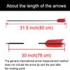 AMEYXGS Archery Flu flu Arrows and Judo Arrow Tips 30 Inch Mix Carbon Arrow Spine 500 with 4 Turkey Feather for Compound Bow Recurve Bow Competition and Target Practice(Pack of 12) (Red 2#) view 3