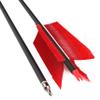 AMEYXGS Archery Flu flu Arrows and Judo Arrow Tips 30 Inch Mix Carbon Arrow Spine 500 with 4 Turkey Feather for Compound Bow Recurve Bow Competition and Target Practice(Pack of 12) (Red 2#) view 4