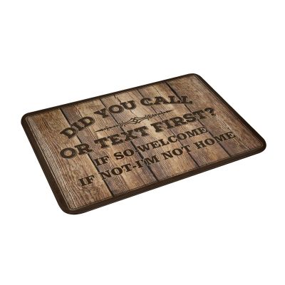 Abipuir Knock Before Entering Door Sign Did You Call Or Text First Mat Funny Doormat for Front Door Bedroom Accessories (Size : 40X60CM)