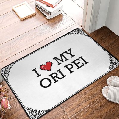 Abipuir Home Alone Door Mat I Love My Ori Pei Doormat Knock Before Entering Door Sign Front Porch Rug (Color : Colour, Size : 40X60CM)
