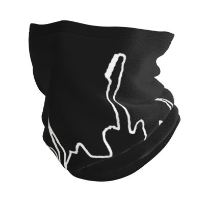HETOCO Bass Guitar Heartbeat Balaclava Headwea Protection Neck Scarf Headband for Women Men