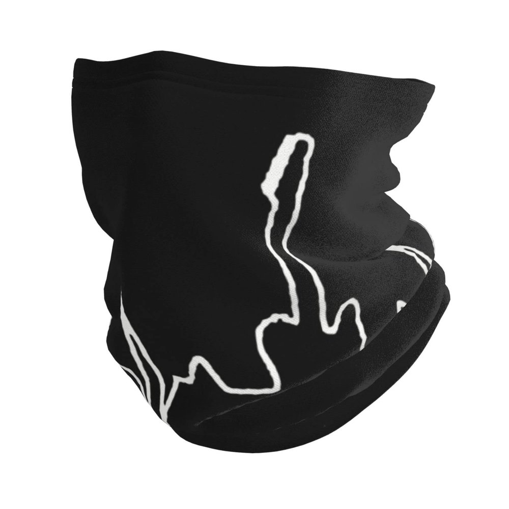 HETOCO Bass Guitar Heartbeat Balaclava Headwea Protection Neck Scarf Headband for Women Men