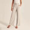 YOLAI Women Wide Leg Pants Work Business Casual High Waisted Pants Flowy Lightweight Trousers with Pockets (Beige, S) view 2