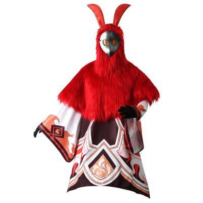 Weixu Cosplay Costume Fire System Cape Outfit with Mask Halloween Carnival Suit XL