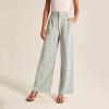YOLAI Women Wide Leg Pants Work Business Casual High Waisted Pants Flowy Lightweight Trousers with Pockets (Mint Green, XL) view 2