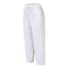 YOLAI Women's Cotton and Linen Cropped Trousers Solid Colours Drawstring Pants Casual Loose Pants with Pockets (White, XXL) view 4