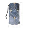 HETOCO Blue Hexagons and Diamonds Balaclava Headwea Protection Neck Scarf Headband for Women Men view 3