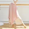 YOLAI Women's Loose Flowing Chiffon Dress Trousers Classical Dance Wide Leg Pants Dance Lightweight Colour Blocking Pants (Pink, XL) view 4
