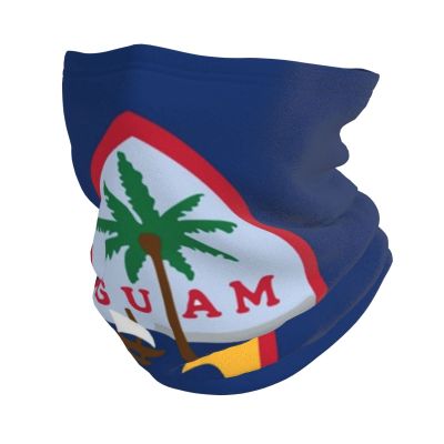 HETOCO Guam Flag Balaclava Headwea Protection Neck Scarf Headband for Women Men