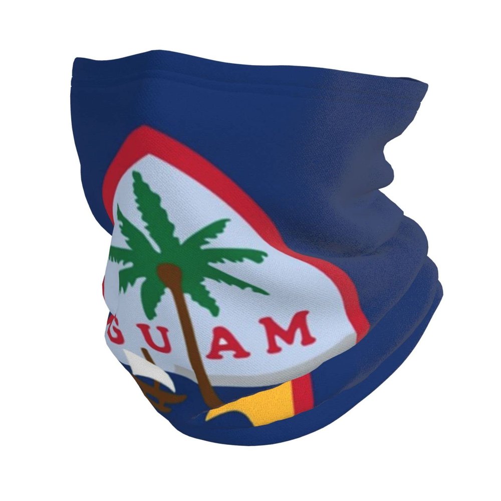 HETOCO Guam Flag Balaclava Headwea Protection Neck Scarf Headband for Women Men