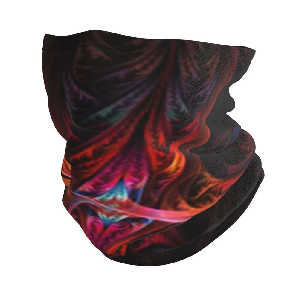 HETOCO Colorful Fractal Balaclava Headwea Protection Neck Scarf Headband for Women Men