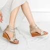 SACFOF Women's Wedge Sandals Zipper Ankle Strap Slip-On Platform Sandals Summer Open Toe Dressy Shoes Sandals view 3