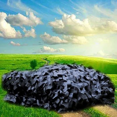 CANEVE Black Camouflage Netting 150D Oxford Fabric,Camo Netting, Military Hunting Mesh Nets Free Cutting for Hunting Blind Sunshade Shooting Theme Party Decoration(Size:2mX3m)