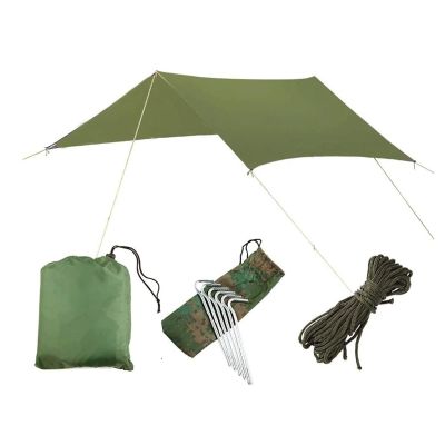 Camping Tent Rain Fly Tent Tarp Camping Tarp 3m X 3m Light Awning Tarpaulin for Camping Outdoor Travel