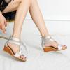 SACFOF Women's Wedge Sandals Zipper Ankle Strap Slip-On Platform Sandals Summer Open Toe Dressy Shoes Sandals view 3