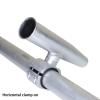 Raider T-Top Rod Holder Aluminum Single clamp on fit 1.5",1.875",2" inch Horizontal or Vertical Fishing Boat Tower/Leaning Post/Rail (1, Silver Anodized) view 4