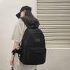 Aesthetic Backpack Cute Backpack for School College Backpack Large Capacity Bookbags for Girls Women Students Casual Travel Daypacks Solid Color(Black) view 3
