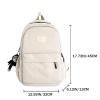 Aesthetic Backpack Cute Backpack for School College Backpack Large Capacity Bookbags for Girls Women Students Casual Travel Daypacks Solid Color(Black) view 4