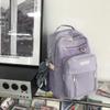 JARKJARD Cute Aesthetic Backpack Kawaii Backpack for School with Cute Pendant Casual Daypack Middle Student Travel College Bookbag for Girls Large Capacity(Purple) view 2