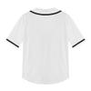 Women's Baseball Jerseys Blank Button Down V-Neck Softball Team Uniform Fashion Simple Wide Stripe Short Sleeve (White,XS,X-Small,Regular,Regular) view 4