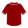 Women's Baseball Jerseys Blank Button Down V-Neck Softball Team Uniform Fashion Simple Wide Stripe Short Sleeve (Red,4XL,4X-Large,Regular,Regular) view 4
