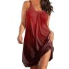 Wedding Guest Dresses for Women Women 2023 Summer Halter Neck Dresses Sleeveless Casual Floral Polka Dot Leopard Print Short Boho Ruffle Sundress Summer Dresses for Women Swing Boho Sundresses view 1