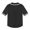 Women's Baseball Jerseys Blank Button Down V-Neck Softball Team Uniform Fashion Simple Wide Stripe Short Sleeve (Black,4XL,4X-Large,Regular,Regular) view 4