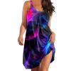 Wedding Guest Dresses for Women Women 2023 Summer Halter Neck Dresses Sleeveless Casual Floral Polka Dot Leopard Print Short Boho Ruffle Sundress Summer Dresses for Women Swing Boho Sundresses view 1