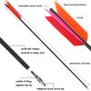 ZSHJGJR 30 Inch Archery Hunting Arrows Carbon Flu Flu Arrows Spine 500 Target Practice Arrows with 4pcs Turkey Feather Replaceable Arrowhead for Outdoor Hunting Shooting 6/12pcs (12, Four Color) view 4