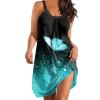 Easter Dress for Women Summer Dresses for Women 2023 Beach Dress Cover Ups Boho Floral Print T Shirt Sundresses with Pockets Womens Summer Floral Wrap V Neck Adjustable Spaghetti Casual Dress view 1