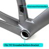 HIMALO Carbon Fiber Road Bike Frameset Disc Brake Thru Axle Breaking Wind Racing Frame 43.5/46/48/50/52/54/56CM Internal Routing  for 700C Wheels (Color : White, Size : 52CM) view 4